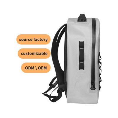 Mochila à prova d'água TPU personalizada 25l cor cinza claro para atividades ao ar livre
