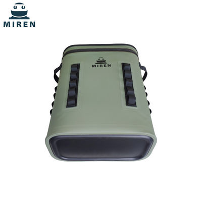 Mochila térmica Hypalon verde à prova de vazamento 25L para piquenique de acampamento