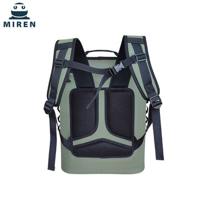 Mochila térmica Hypalon verde à prova de vazamento 25L para piquenique de acampamento