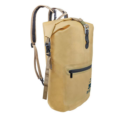 Material TPU Mochila amarela à prova d'água 16L leve multifuncional