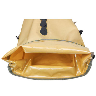 Material TPU Mochila amarela à prova d'água 16L leve multifuncional