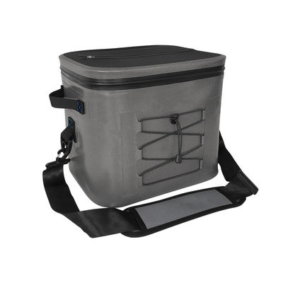 Saco refrigerador quadrado com 24 latas cor cinza escuro para atividades ao ar livre OEM ODM