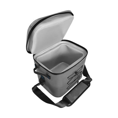 Saco refrigerador quadrado com 24 latas cor cinza escuro para atividades ao ar livre OEM ODM