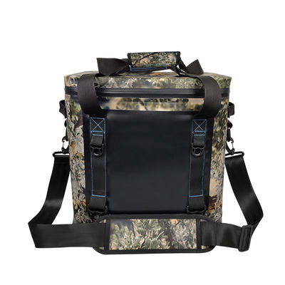 Refrigerador portátil de 21 litros de lado macio padrão folha cor de camuflagem