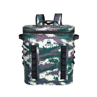 Saco refrigerador de piquenique macio multifuncional, refrigerador de mochila com isolamento camuflado para pesca