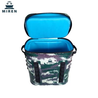 Saco refrigerador de piquenique macio multifuncional, refrigerador de mochila com isolamento camuflado para pesca