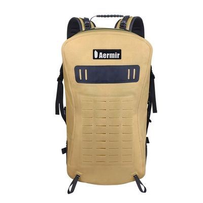 Mochila de caminhada amarela 25l, resistente à água Mochila de caminhada TPU 840D Material