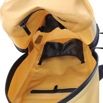 Mochila impermeável amarela leve 13 litros para esportes ao ar livre