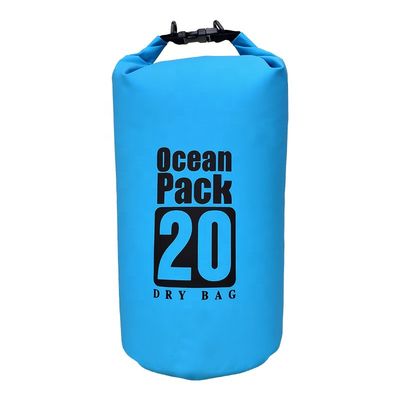 Saco de secagem de PVC resistente à água, dobrável e leve, capacidade 20L para atividades ao ar livre