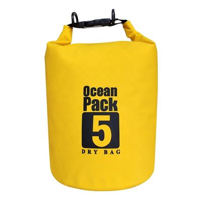 Bolsa à prova d'água de PVC leve e durável, mochila seca 10L cor azul