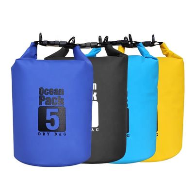 Bolsa à prova d'água de PVC leve e durável, mochila seca 10L cor azul