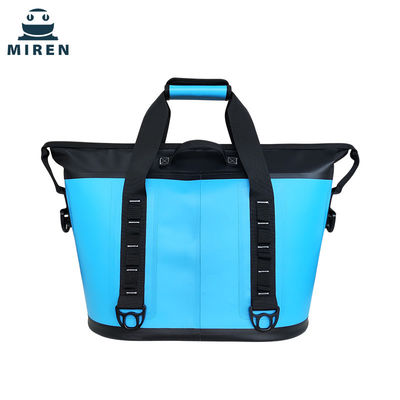 Saco de refrigerador macio isolado à prova de vazamento azul de 30L personalizável para piqueniques ao ar livre