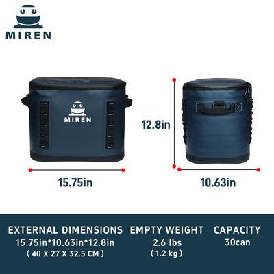 Zip é costurado 30 sacos refrigeradores de lata 20L Saco refrigerador suave de grande capacidade para piqueniques e viagens à praia